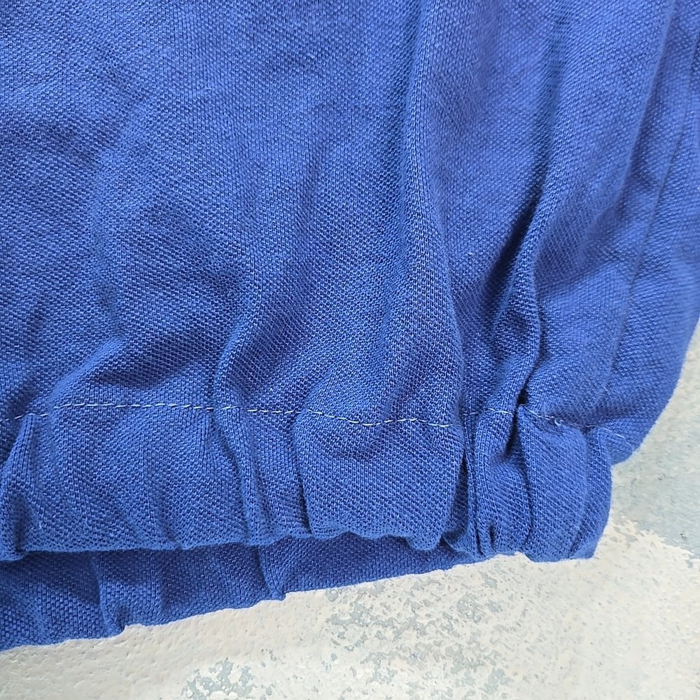 Cropped US Polo Association Womens L Polo Shirt Royal Blue Custom Stretchy Hem - Picture 7 of 9